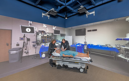 The University of North Texas Health Science Center at Fort Worth (HSC)  Regional Simulation Center Interiors